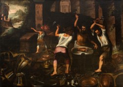 Scuola romana del XVII secolo - La fucina