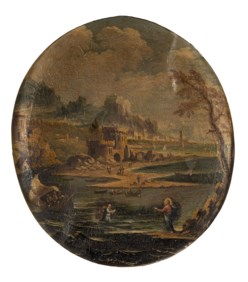 Scuola romana della fine del XVII secolo - Gesù che cammina sulle acque
