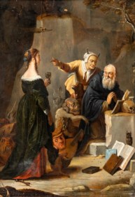 Scuola fiamminga del XVII secolo - Tentazioni di Sant'Antonio