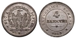 ROMA - SECONDA REPUBBLICA ROMANA (1848-1849) - 4 baiocchi 1849