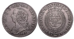 SAVOIA - CARLO EMANUELE III (1730-1773) - 1/2 scudo 1765