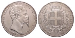 VITTORIO EMANUELE II, Regno di Sardegna (1849-1861) - 5 lire 1861, Torino