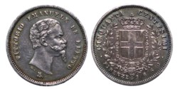 VITTORIO EMANUELE II, Re Eletto (1859-1861) - 50 centesimi 1860, Firenze