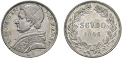GREGORIO XVI (1831-1846) - Scudo 1846, Roma