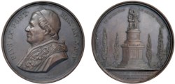 PIO IX (1846-1878) - Monumento ai caduti eretto a Campo Verano, anno XXIV