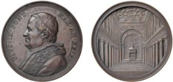 PIO IX (1846-1878) - La basilica di S. Maria in Trastevere, anno XXIX