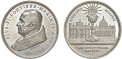 PIO XI (1922-1939) - Concordato tra Italia e S. Sede, anno VIII