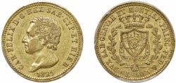 CARLO FELICE (1821-1831) - 40 lire 1825, Torino