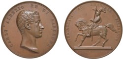 CARLO ALBERTO (1831-1849) - Monumento ad Emanuele Filiberto, 1838