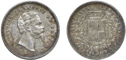 VITTORIO EMANUELE II, Re Eletto (1859-1861) - 50 centesimi 1860, Firenze