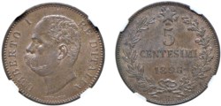 UMBERTO I (1878-1900) - 5 centesimi 1896