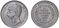 UMBERTO I (1878-1900) - Premio Accademia albertina, 1884