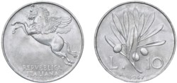 REPUBBLICA ITALIANA - 10 lire 1947