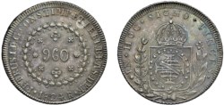 BRASILE - PEDRO I (1822-1831) - 960 reis, 1824