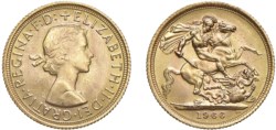 GRAN BRETAGNA - ELISABETTA II (1952-2022) - Sterlina 1966