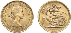 GRAN BRETAGNA - ELISABETTA II (1952-2022) - Sterlina 1966