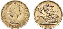 GRAN BRETAGNA - ELISABETTA II (1952-2022) - Sterlina 1968