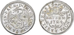 SVIZZERA - BASILEA - Batzen 1724