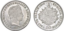 UNGHERIA - FERDINANDO I (1835-1848) - 20 kreuzer 1848 - KB