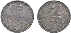 NAPOLI - CARLO II DI BORBONE (1674-1700) - Mezzo ducato 1684