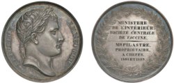 MEDAGLIE NAPOLEONICHE - Società centrale del vaccino, 1809