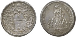 CLEMENTE XI (1700-1721) - Testone, anno VIII