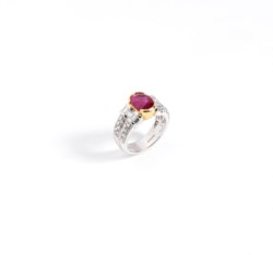 Anello in oro bicolore 18kt