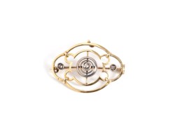 Spilla in oro bicolore 18kt
