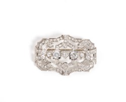 Spilla a placca in oro bianco 18kt