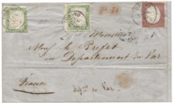 Antichi Stati Italiani - Sardegna - Lettera (9 + 13a + 13a)