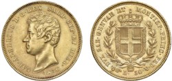 CARLO ALBERTO (1831-1849) - 50 lire 1836, Torino
