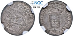 CLEMENTE VIII, Ippolito Aldobrandini (1592-1605) - 1/2 grosso 1600, Roma