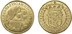SAVOIA - VITTORIO AMEDEO II, con la reggenza della madre (1675-1680) - Doppia, 1676, Torino