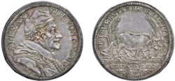 ALESSANDRO VIII, Pietro Ottoboni (1689-1691) - Testone 1690, an. I, Roma