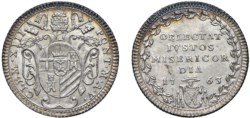 CLEMENTE XIII, Carlo Rezzonico (1758-1769) - Giulio 1763, an. V, Roma