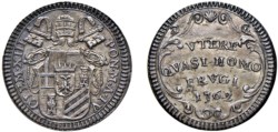 CLEMENTE XIII, Carlo Rezzonico (1758-1769) - Grosso 1762, an. IV, Roma