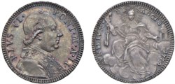 PIO VI, Giovanni Angelo Braschi (1775-1799) - Quinto di scudo 1776, an. II, Roma