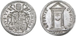 PIO VI, Giovanni Angelo Braschi (1775-1799) - Grosso 1775, an. I, Roma