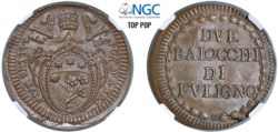 PIO VI, Giovanni Angelo Braschi (1775-1799) - 2 Baiocchi 1795, an. XXI, Foligno