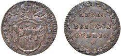 PIO VI, Giovanni Angelo Braschi (1775 - 1799) - 1/2 baiocco 1794, an. XX, Gubbio