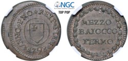 PRIMA REPUBBLICA ROMANA (1798-1799) - 1/2 Baiocco 1798, Fermo