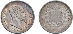 SAVOIA - VITTORIO EMANUELE II, Re Eletto (1859-1861) - 50 centesimi 1859, Bologna
