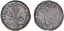 FIRENZE - REPUBBLICA (XIII secolo - 1532) - Grosso da 6 soldi e 8 denari (1485 - I semestre)