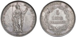 MILANO - GOVERNO PROVVISORIO DI LOMBARDIA (1848) - 5 lire 1848