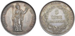MILANO - GOVERNO PROVVISORIO DI LOMBARDIA (1848) - 5 lire 1848