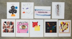 Lot of nine lithographs: