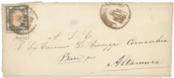 Antichi Stati Italiani - Napoli - Province Napoletane - Lettera con 2 grana azzurro