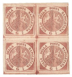Antichi Stati Italiani - Napoli - 1858 - Quartina del 1/2 grano (2b cat.70000)