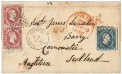 Antichi Stati Italiani - Sardegna - Lettera (pos. 10 e 15 del foglio interspazio di gruppo)