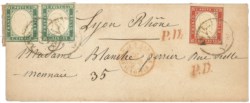 Antichi Stati Italiani - Sardegna - Annulli Savoia - 5 cent + 40 cent (13d + 16d)